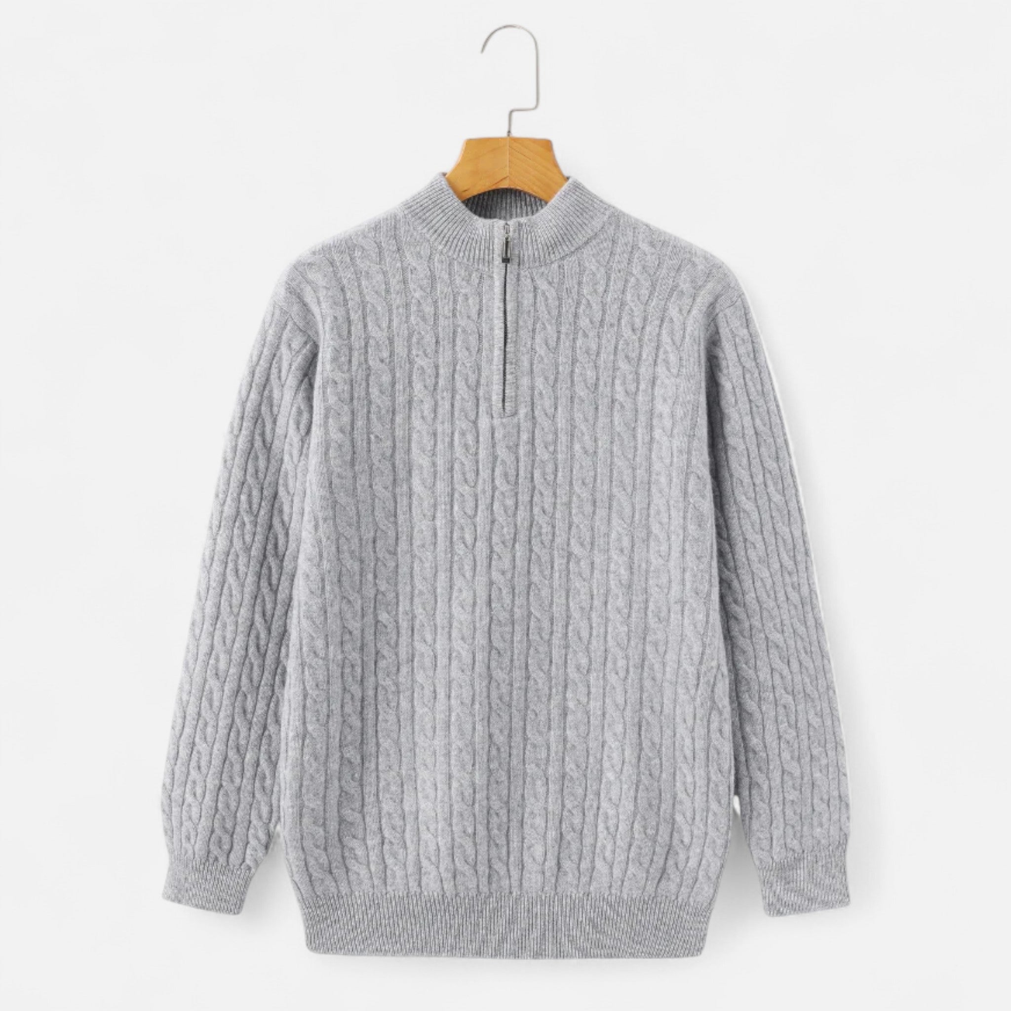 AVANTI – MEN’S CASHMERE WOVEN HALF ZIP