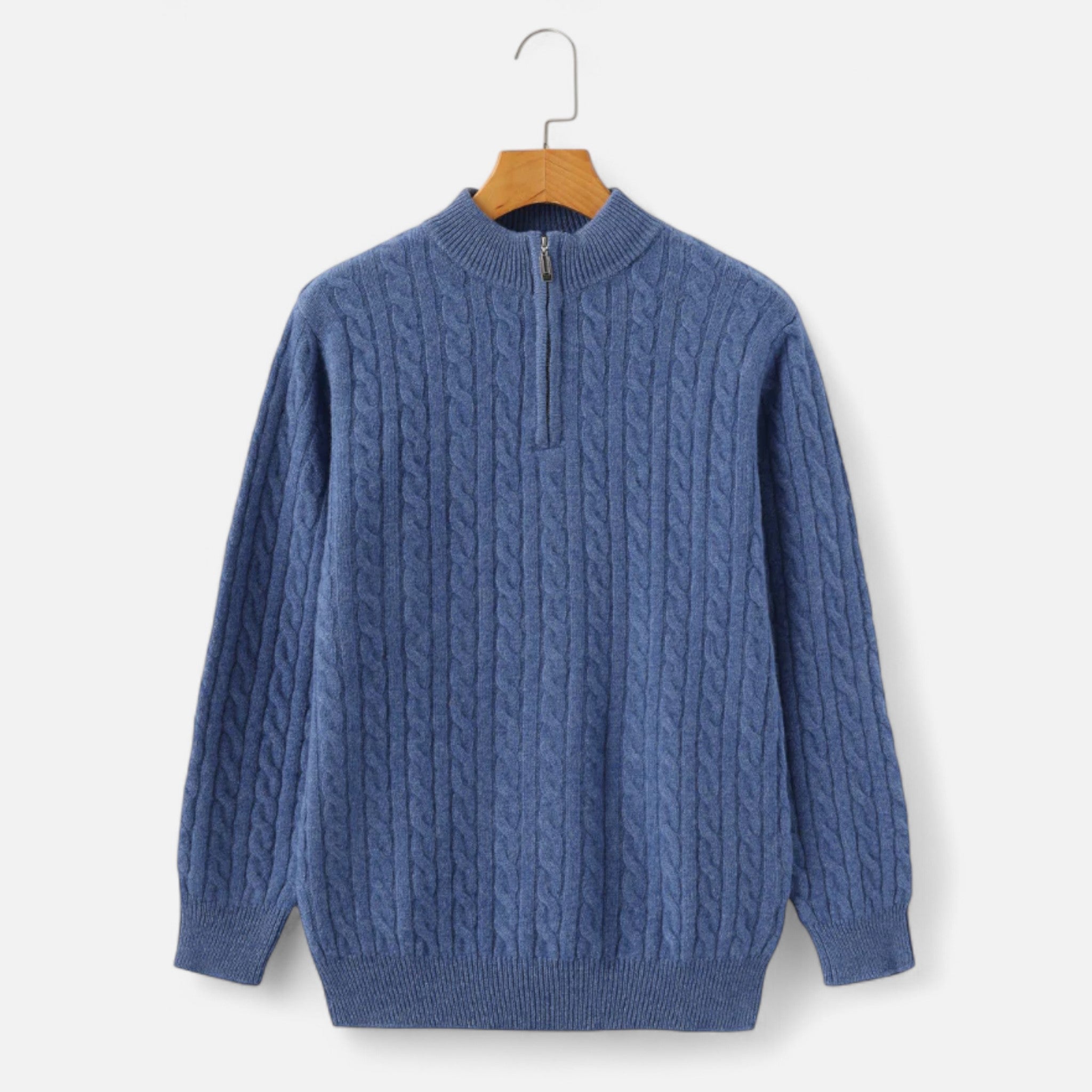 AVANTI – MEN’S CASHMERE WOVEN HALF ZIP