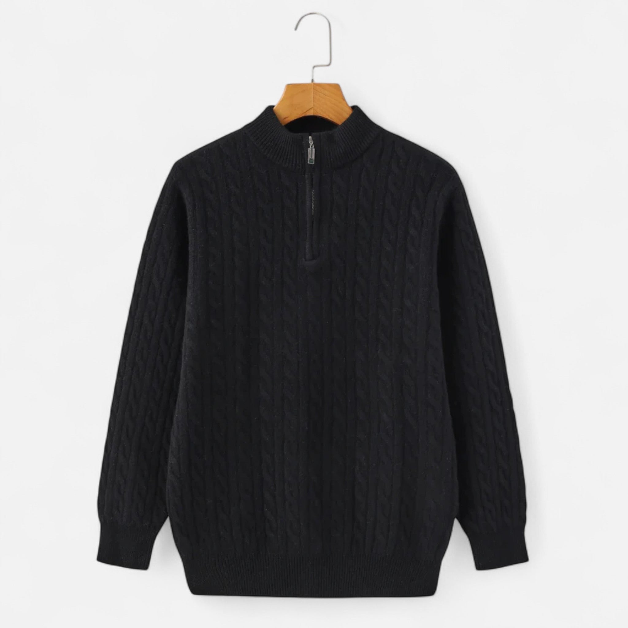 AVANTI – MEN’S CASHMERE WOVEN HALF ZIP