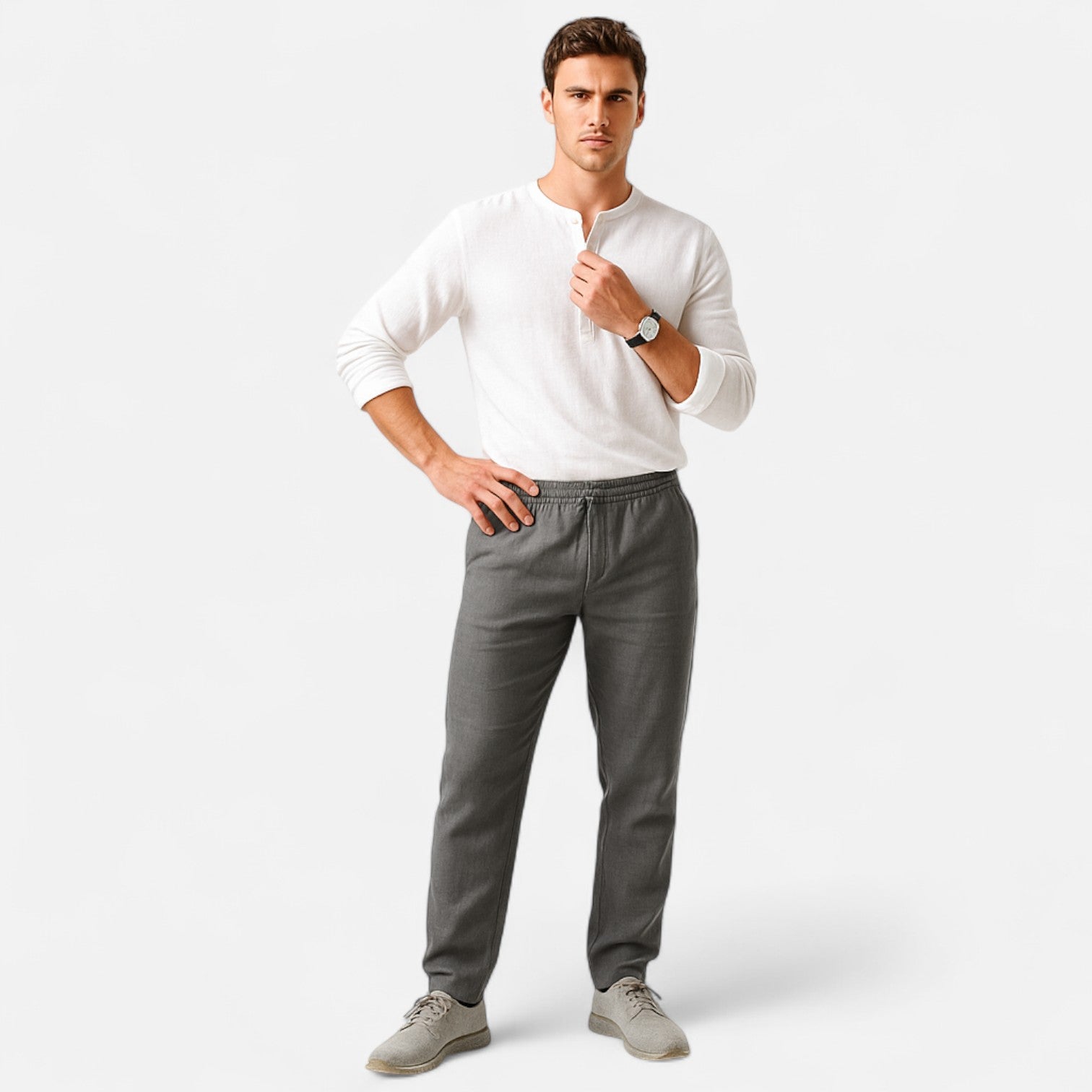 AVANTI – MEN'S LINEN TROUSERS (STRAIGHT FIT)