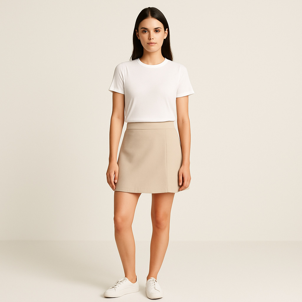 AVANTI – WOMAN'S OXFORD STRAIGHT MINI