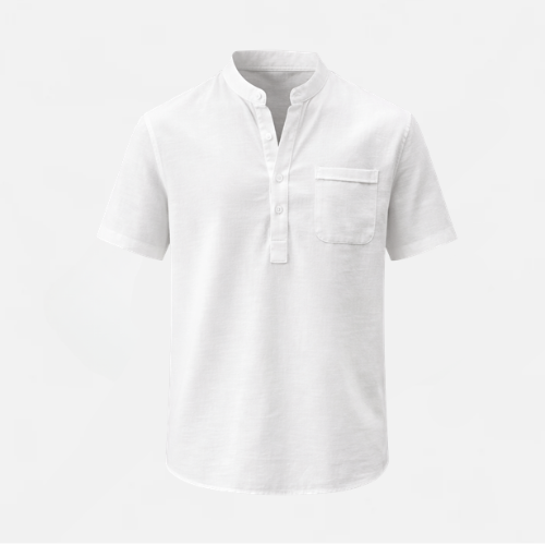AVANTI – MEN'S LINEN HENLEY SHIRT