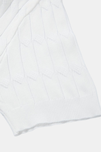 AVANTI – MEN'S PREMIUM V-NECK CABLE KNIT POLO