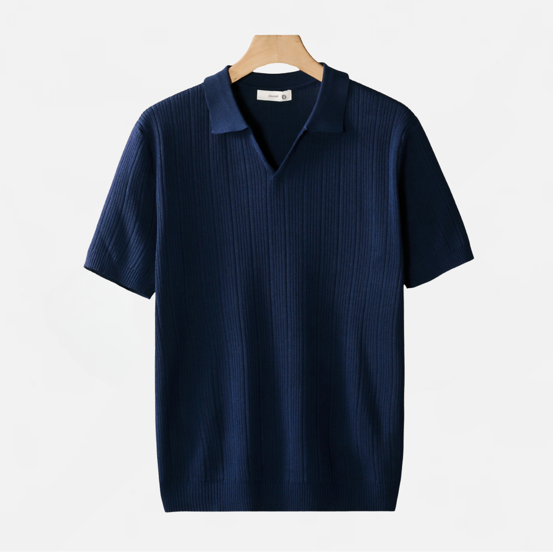 AVANTI – MEN'S OPEN COLLAR RIBBED POLO