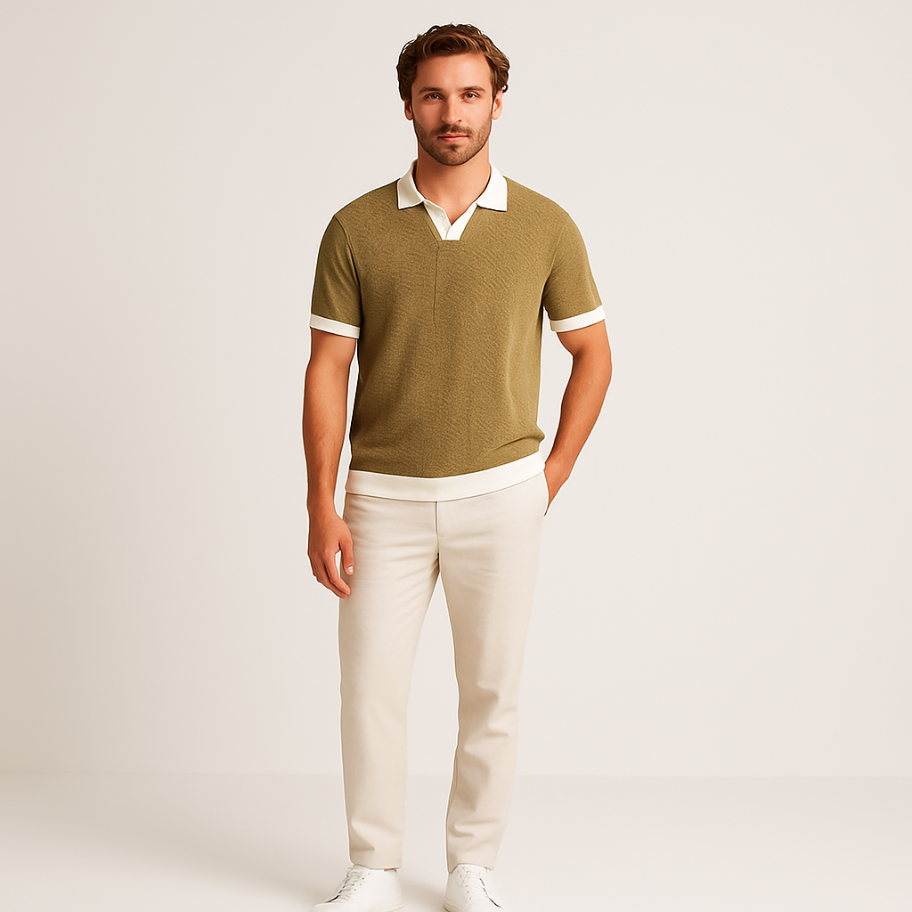 AVANTI – MEN'S CONTRAST TEXTURED POLO