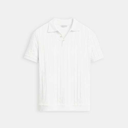 AVANTI – MEN'S VERTICAL STRIPED BUTTON UP POLO