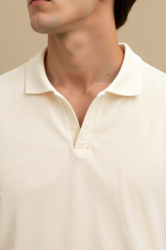 AVANTI – MEN'S WOOLEN STRUCTURE POLO T-SHIRT