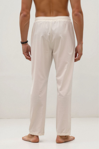 AVANTI –  MEN'S COTTON & LINEN BLEND DRAWSTRING PANTS