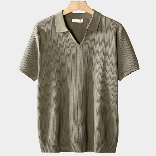 AVANTI – MEN'S OPEN COLLAR RIBBED POLO