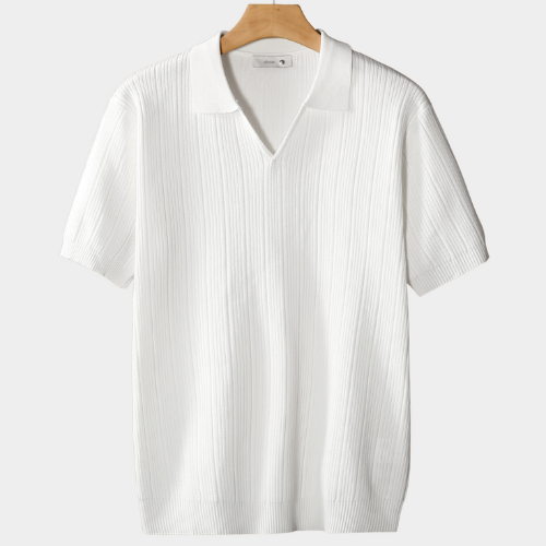 AVANTI – MEN'S OPEN COLLAR RIBBED POLO