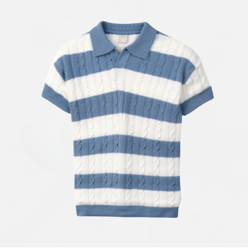 AVANTI – MEN'S WHITE STRIPE POLO
